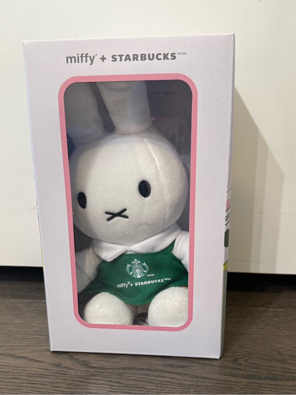 Miffy x Starbucks Plush Miffy in White with Green Apron. NIB